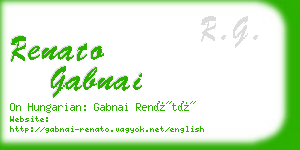 renato gabnai business card